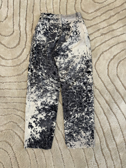 FW1999 Roberto Cavalli Furry Cowprint Movement Pants (XS)