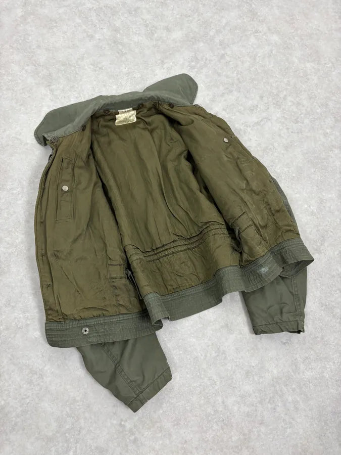 1960s Pilot Aviator Green Army French Jacket stLcxlX 6