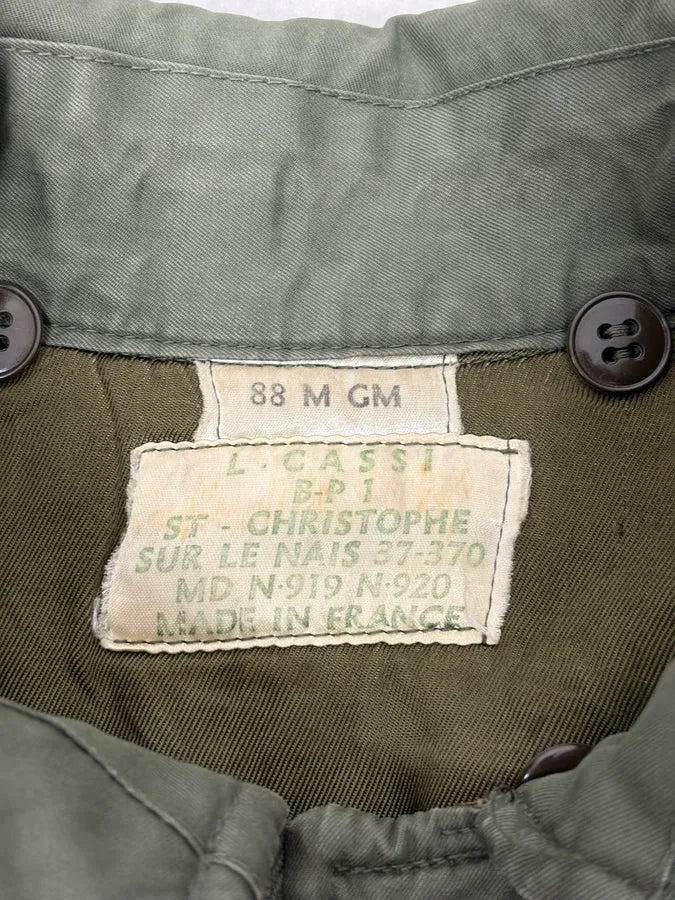 1960s Pilot Aviator Green Army French Jacket stLcxlX 12