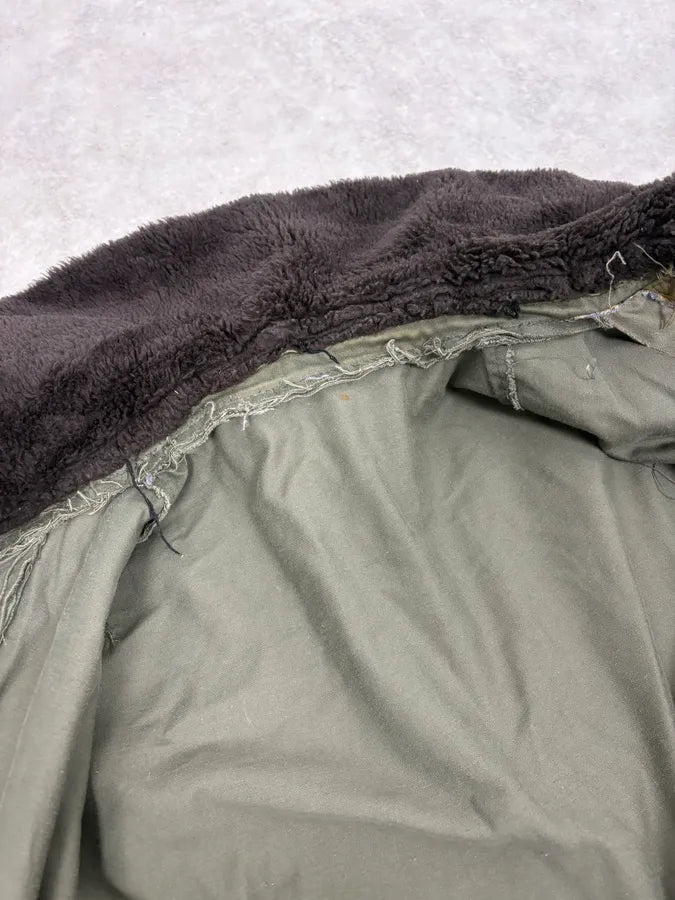 1960s U.S. Army Khaki Military Fur Collar Jacket QUbHqNn 8