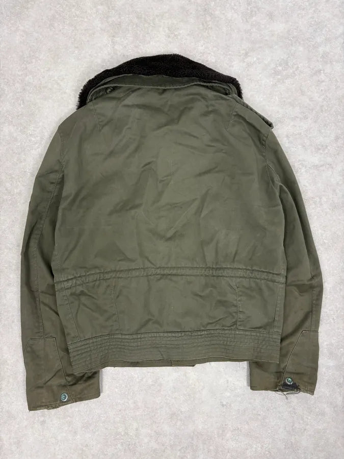 1960s U.S. Army Khaki Military Fur Collar Jacket QUbHqNn 5