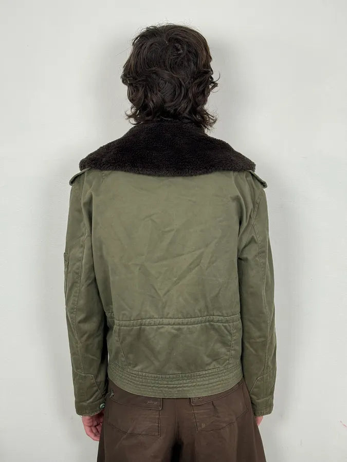 1960s U.S. Army Khaki Military Fur Collar Jacket QUbHqNn 2