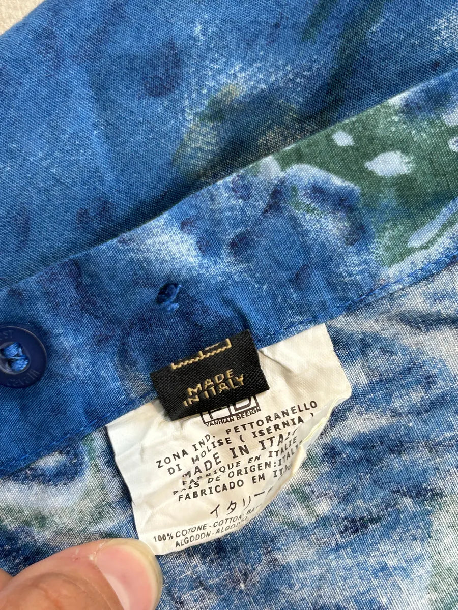 2000s Cavalli Blue Ocean Abstract Shirt SmMWFlM 8