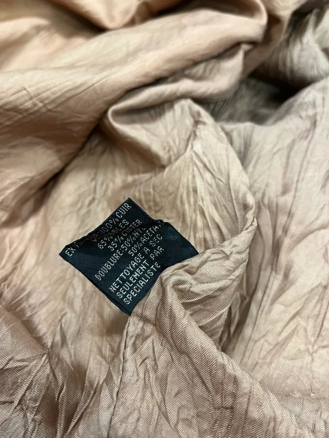 1980s Avirex Red Leither Beige Metallic Varsity Bomber Jacket (L) 9