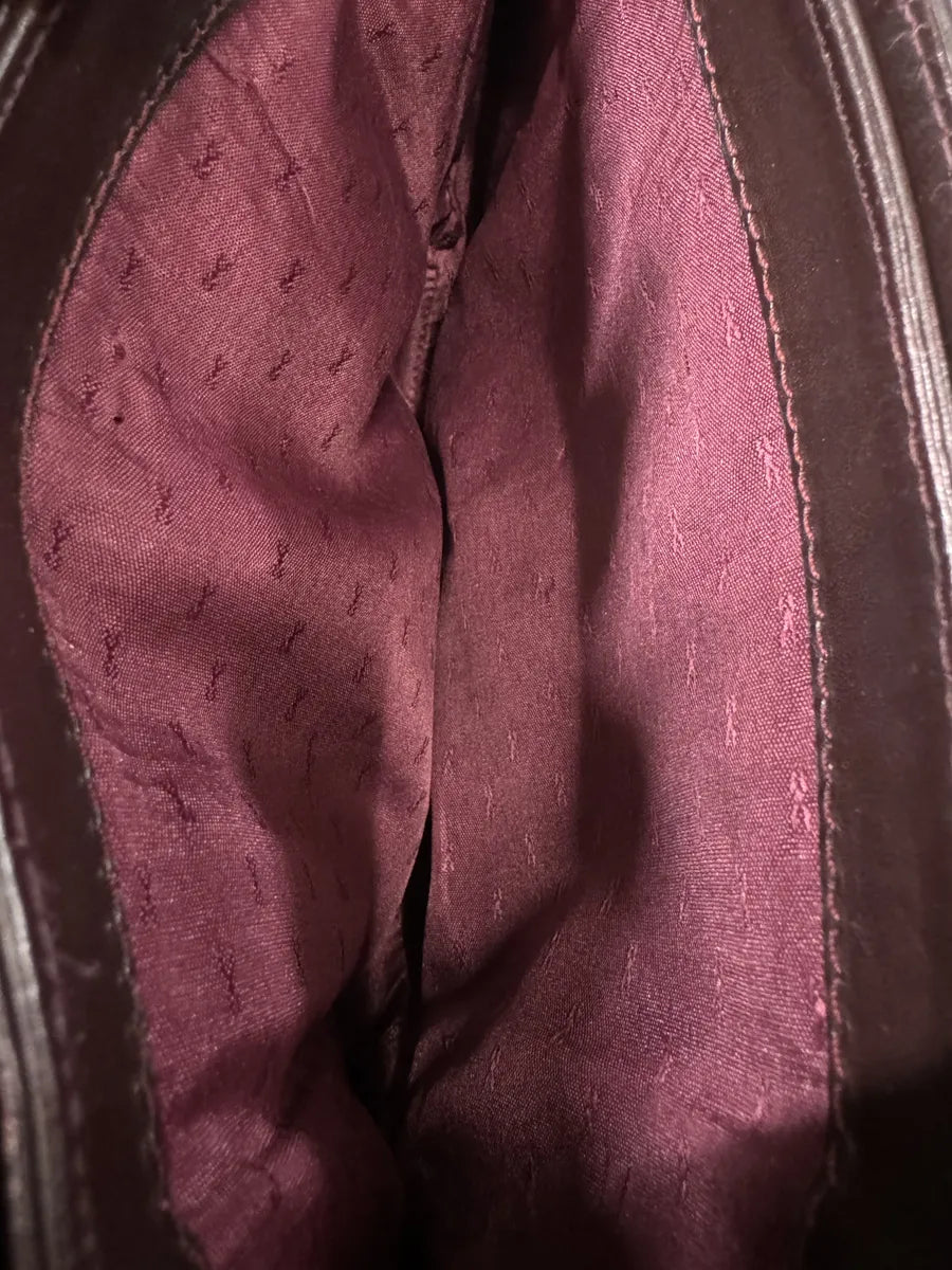 1980s Cartier Burgundy Leather Shoulder Bag (OS) vVTMBqS 8