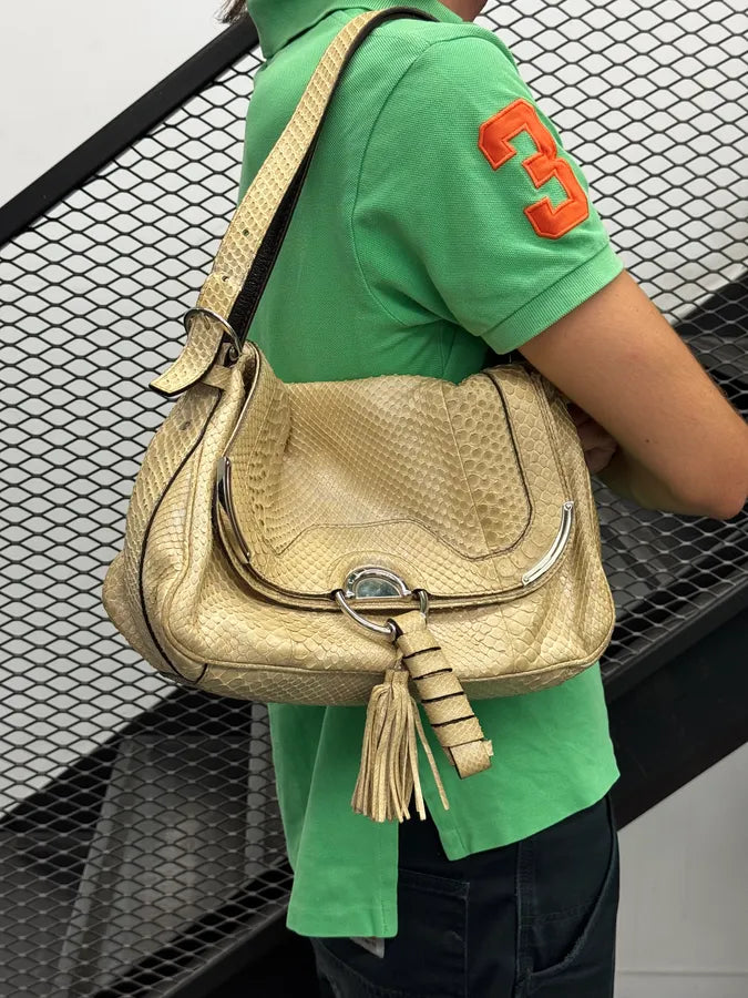 AW2002 Celine Daydream Cream Python Leather Bag by Michael Kors UOZwRyK 3