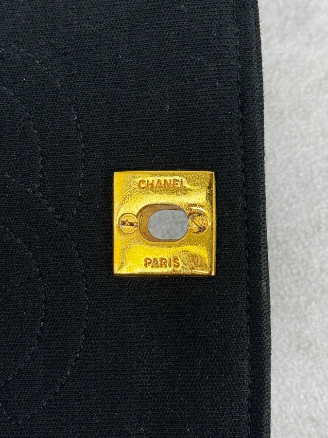 2000s Chanel Black Classic Half Moon Crossbody Bag yLsqsMF 11