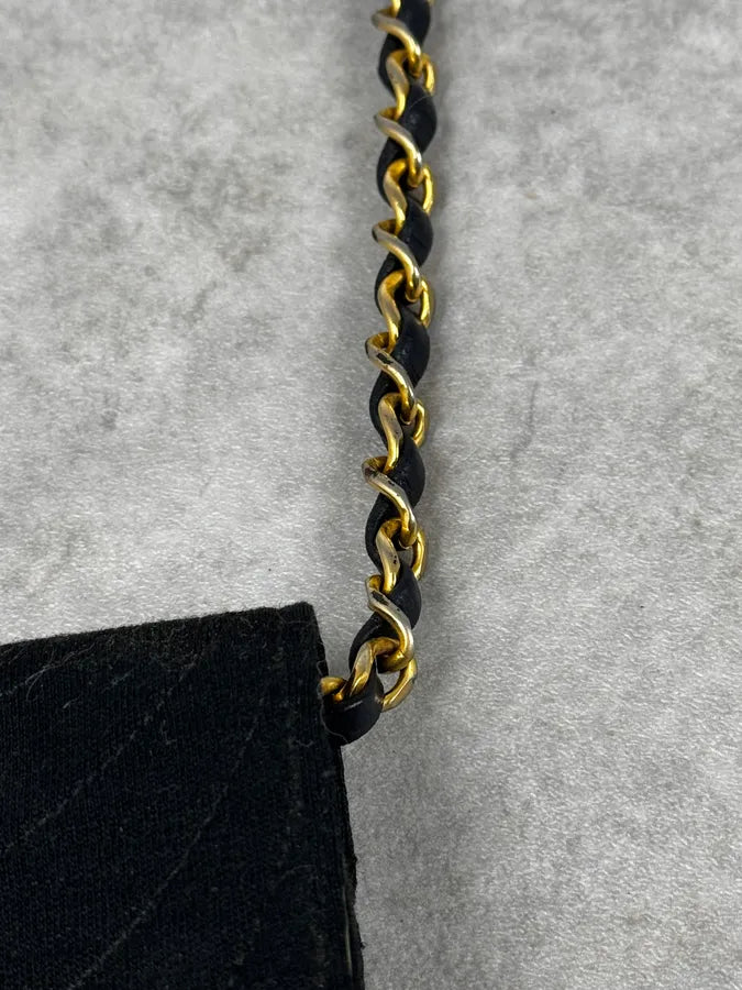 2000s Chanel Black Classic Half Moon Crossbody Bag yLsqsMF 8