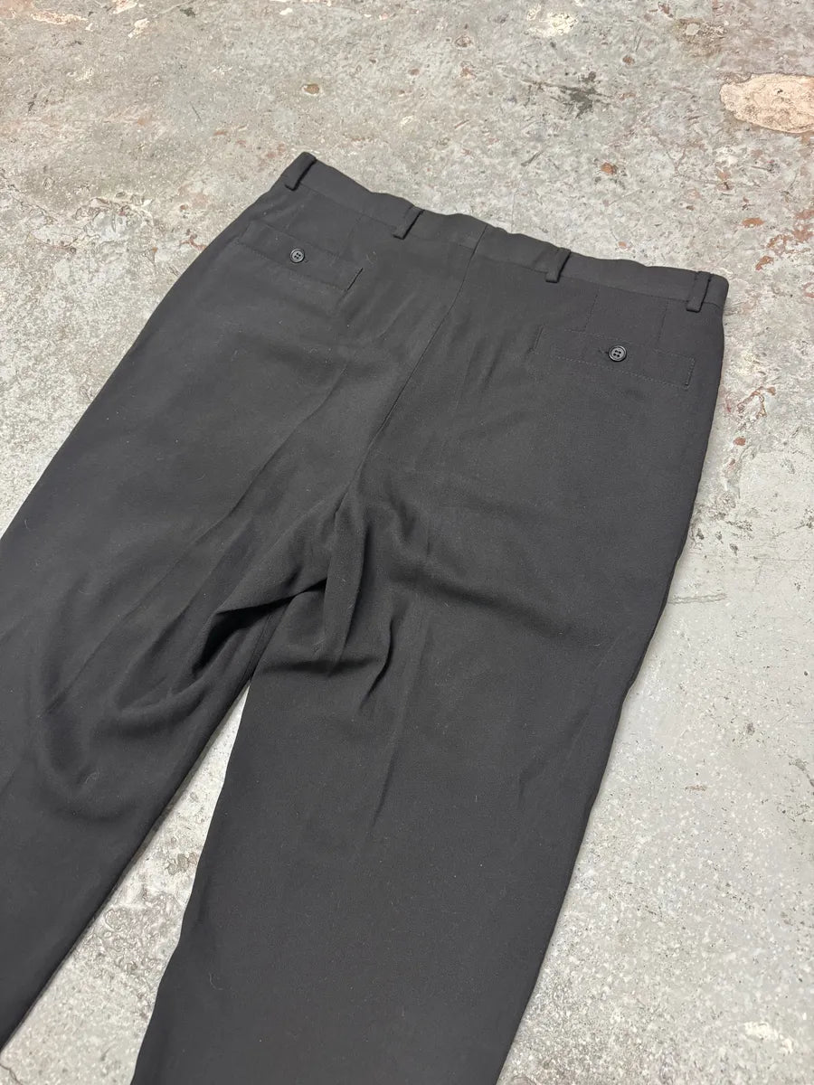 1980s Emporio Armani Black Soft Tailored Pants (L) xxJYsbZ 6