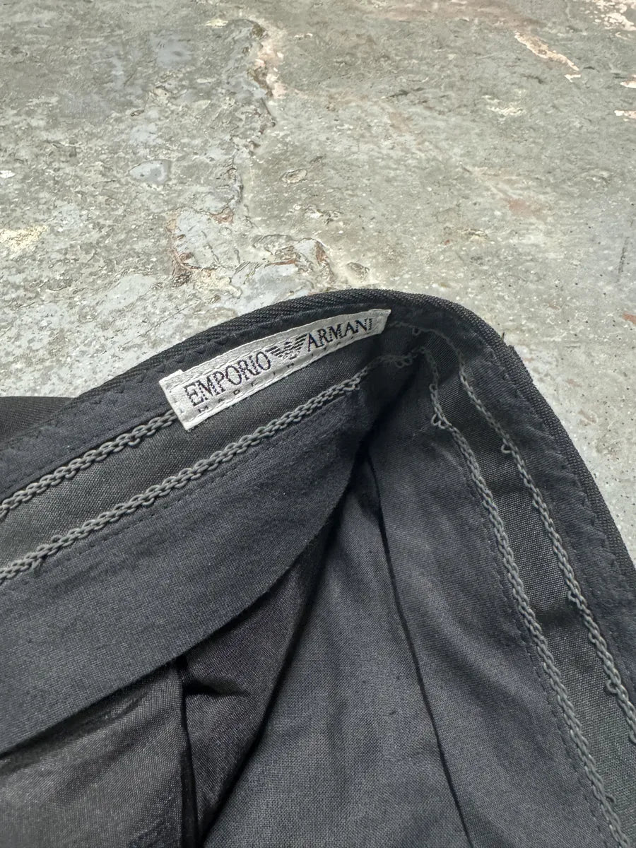 1980s Emporio Armani Black Soft Tailored Pants (L) xxJYsbZ 7