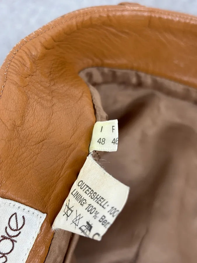 1980s Gianni Versace Cognac Leather Pants bxMcFYK 11