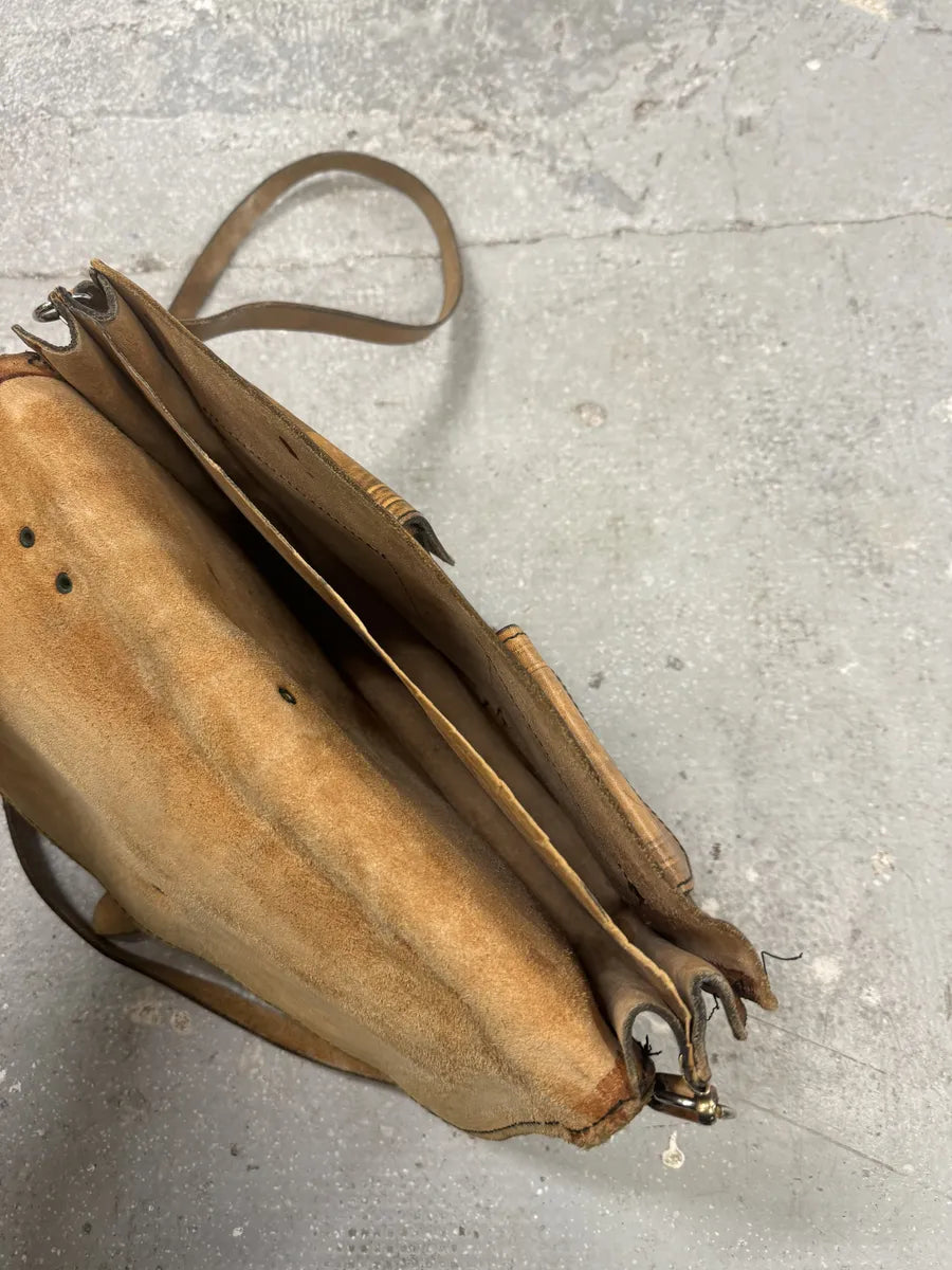 1980s Giorgio Armani Brown Leather Shoulder Bag (null) 8