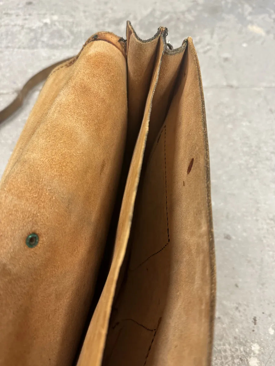 1980s Giorgio Armani Brown Leather Shoulder Bag (null) 9