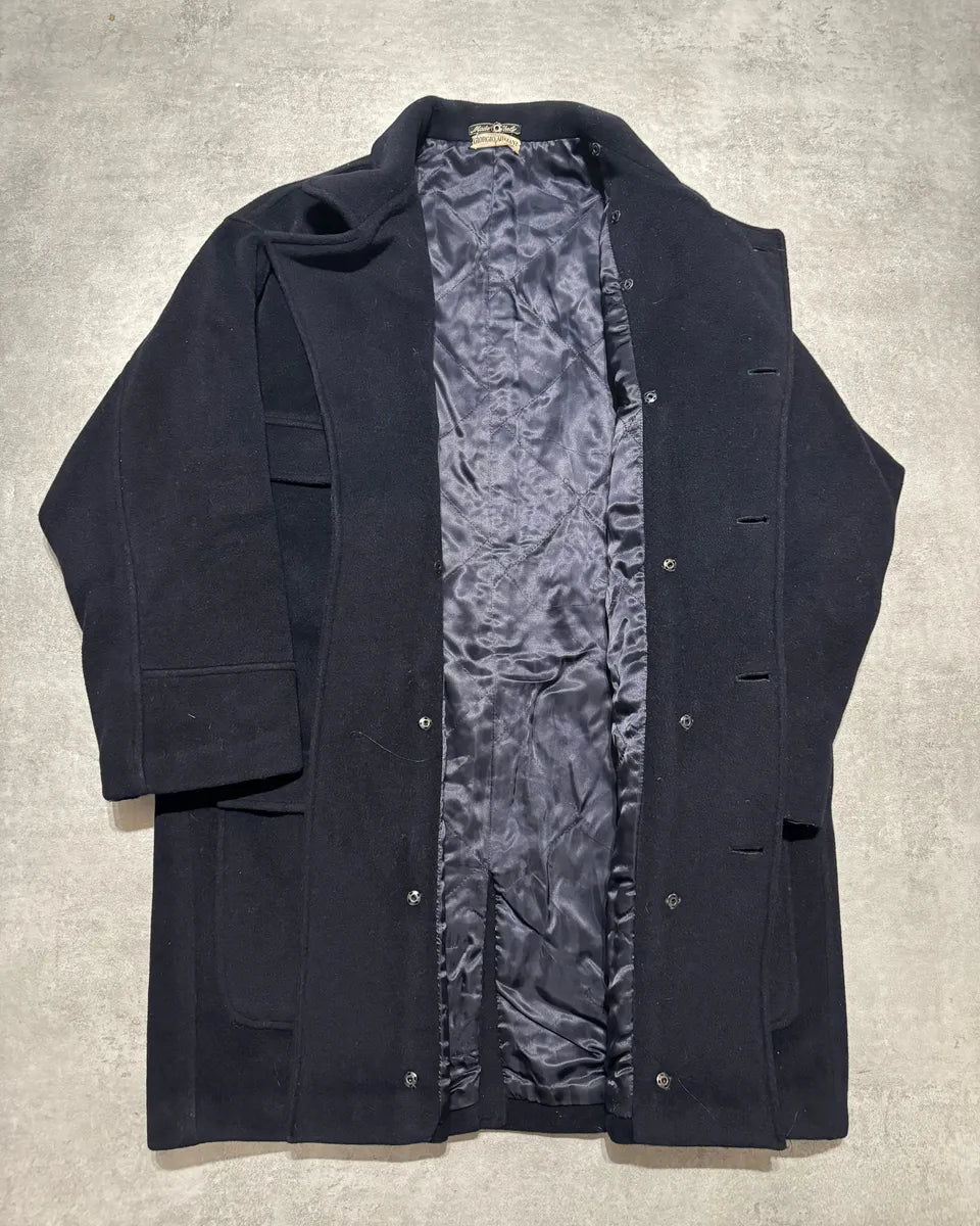 1980s Giorgio Armani Navy Wool Premium Coat (M) SOuqqmO 1