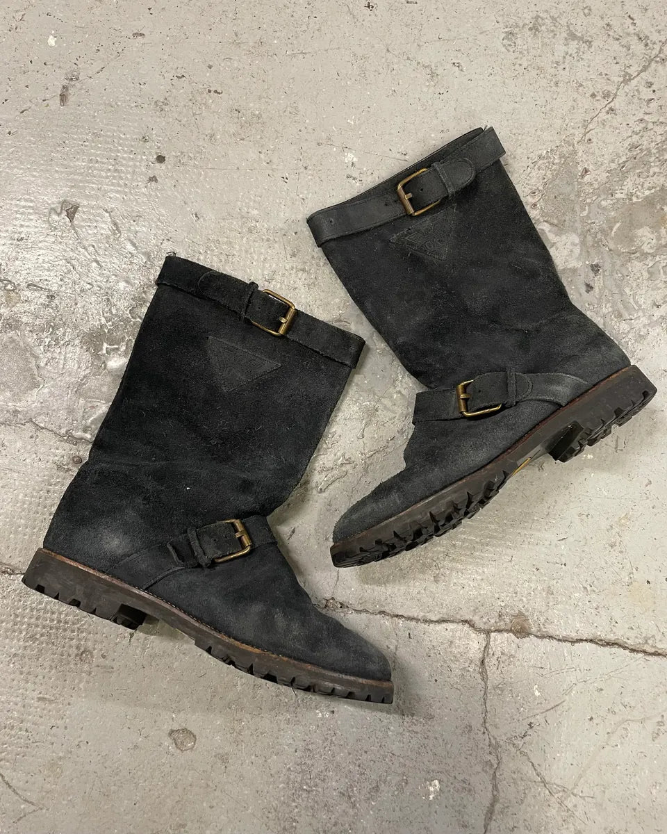 1980s Giorgio Armani Obscure Suede Ankle Boots (44eu/us10) wJMGYFV 0