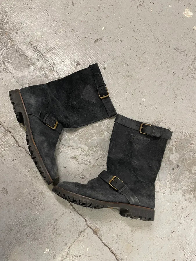 1980s Giorgio Armani Obscure Suede Ankle Boots (44eu/us10) wJMGYFV 1