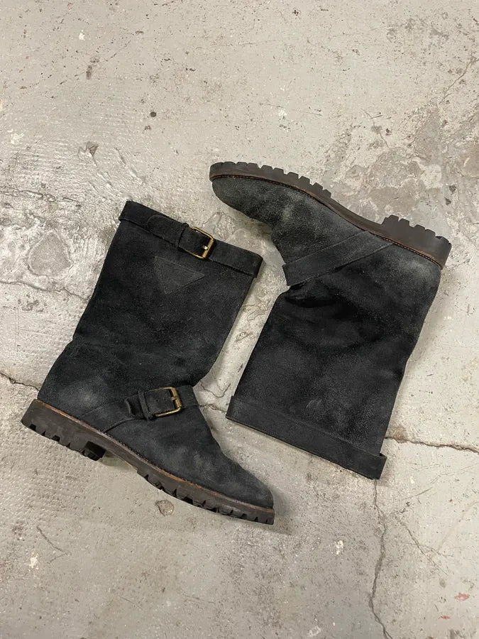 1980s Giorgio Armani Obscure Suede Ankle Boots (44eu/us10) wJMGYFV 2