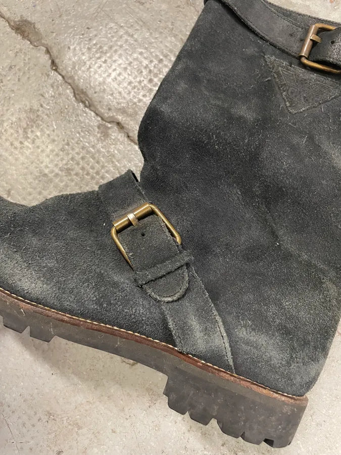 1980s Giorgio Armani Obscure Suede Ankle Boots (44eu/us10) wJMGYFV 3
