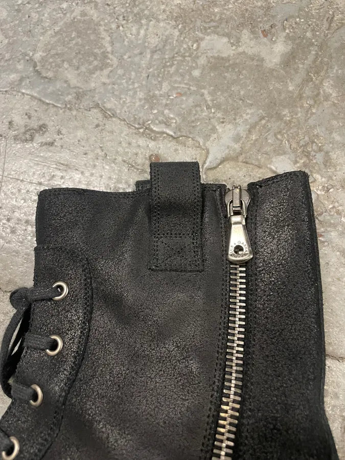 1980s Giorgio Armani Obscure Suede Ankle Boots (44eu/us10) wJMGYFV 5