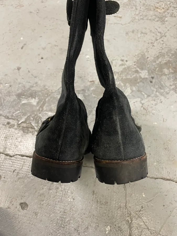 1980s Giorgio Armani Obscure Suede Ankle Boots (44eu/us10) wJMGYFV 6