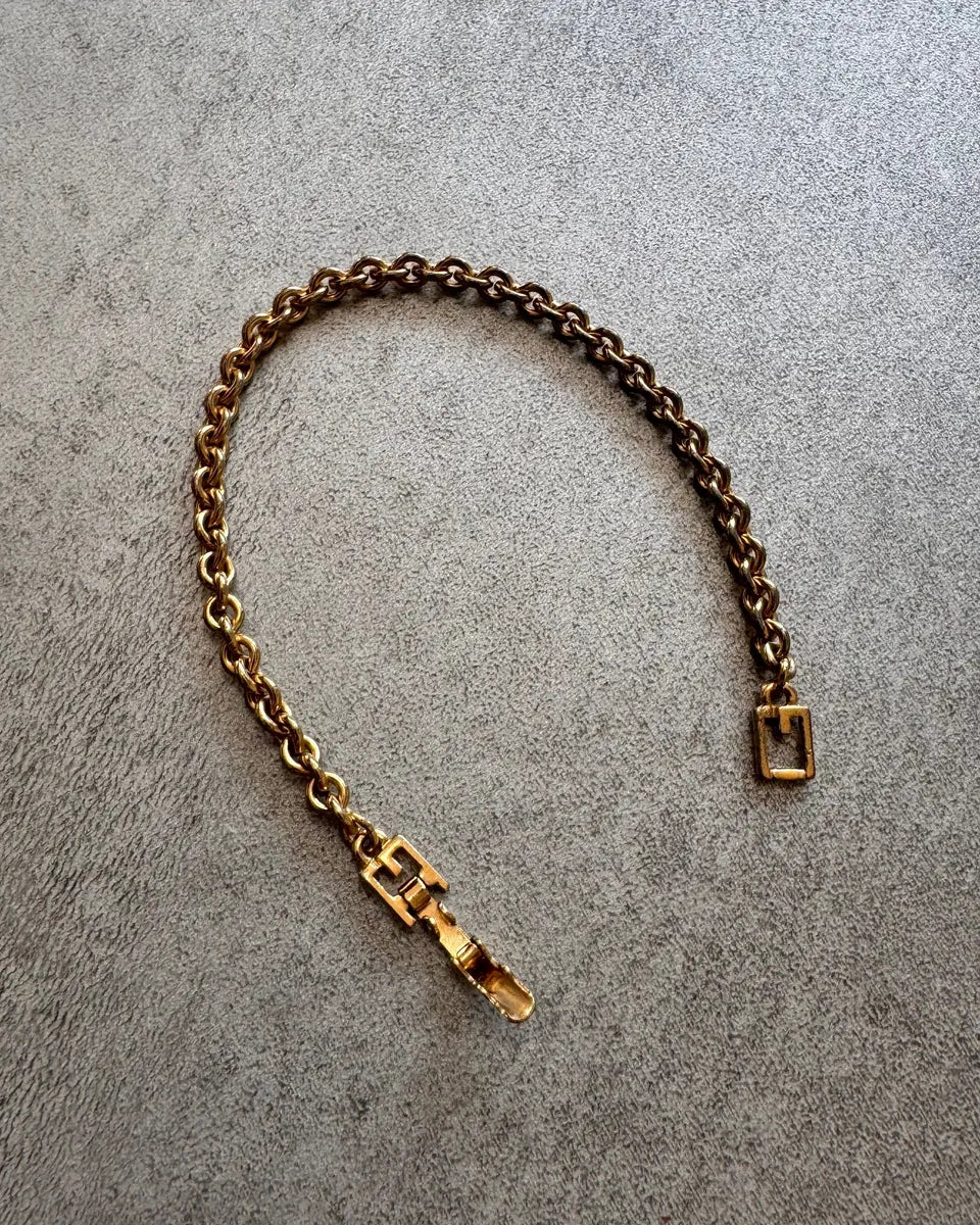 1980s Givenchy Jaseron Golden Chain Link Bracelet otSmyEk 0