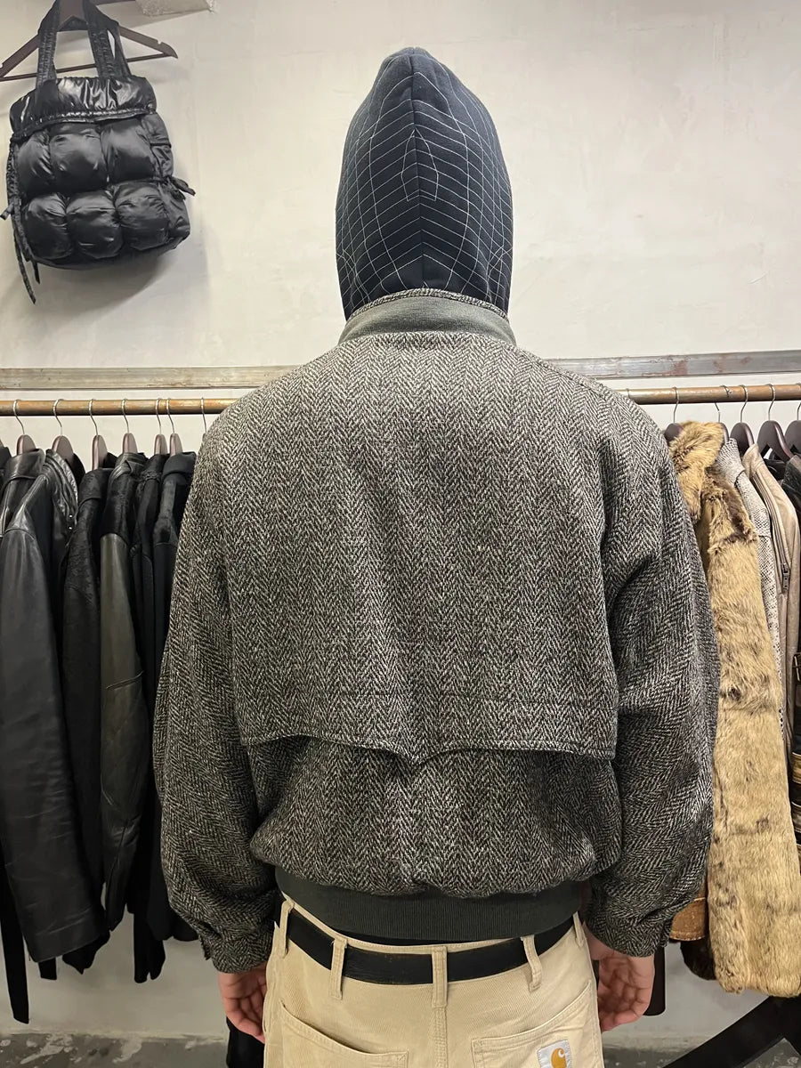 1980s Gucci Grey Wool Oversized Bomber Jacket hJZzHUC 2