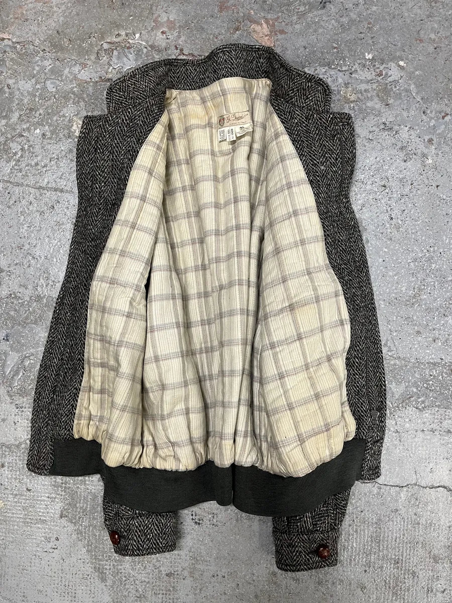 1980s Gucci Grey Wool Oversized Bomber Jacket hJZzHUC 4
