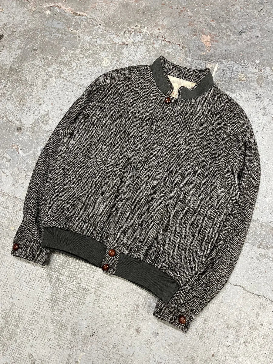 1980s Gucci Grey Wool Oversized Bomber Jacket hJZzHUC 7