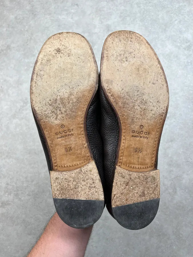 1980s Gucci Horsebit Brown Leather Loafer Shoes cwZIdnC 6
