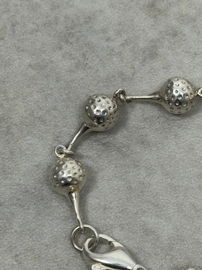 1980s Hermès Golf Ball Silver Bracelet rmpWnfo 3