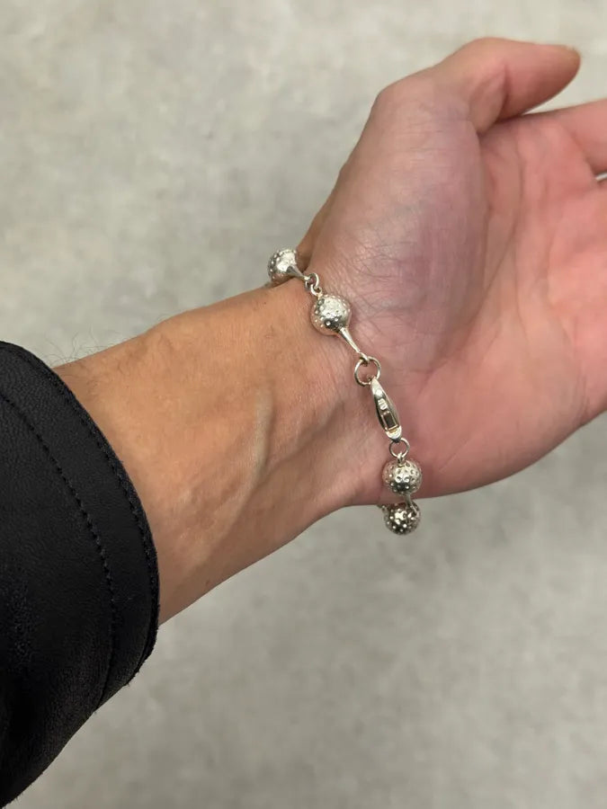 1980s Hermès Golf Ball Silver Bracelet rmpWnfo 5