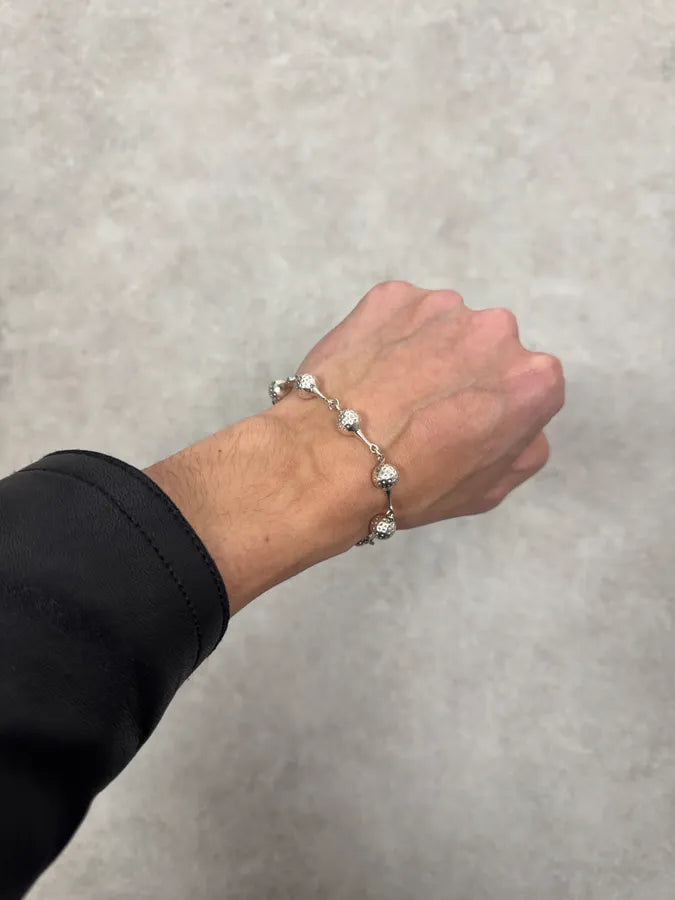 1980s Hermès Golf Ball Silver Bracelet rmpWnfo 8