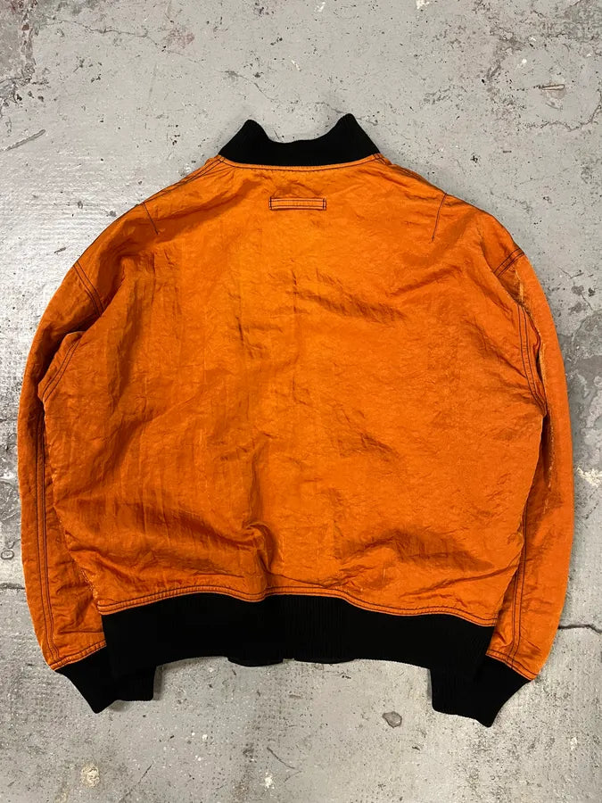 1980s Kansai Yamamoto Black & Orange Reversible Bomber Jacket (S/M) dkDulbz 1