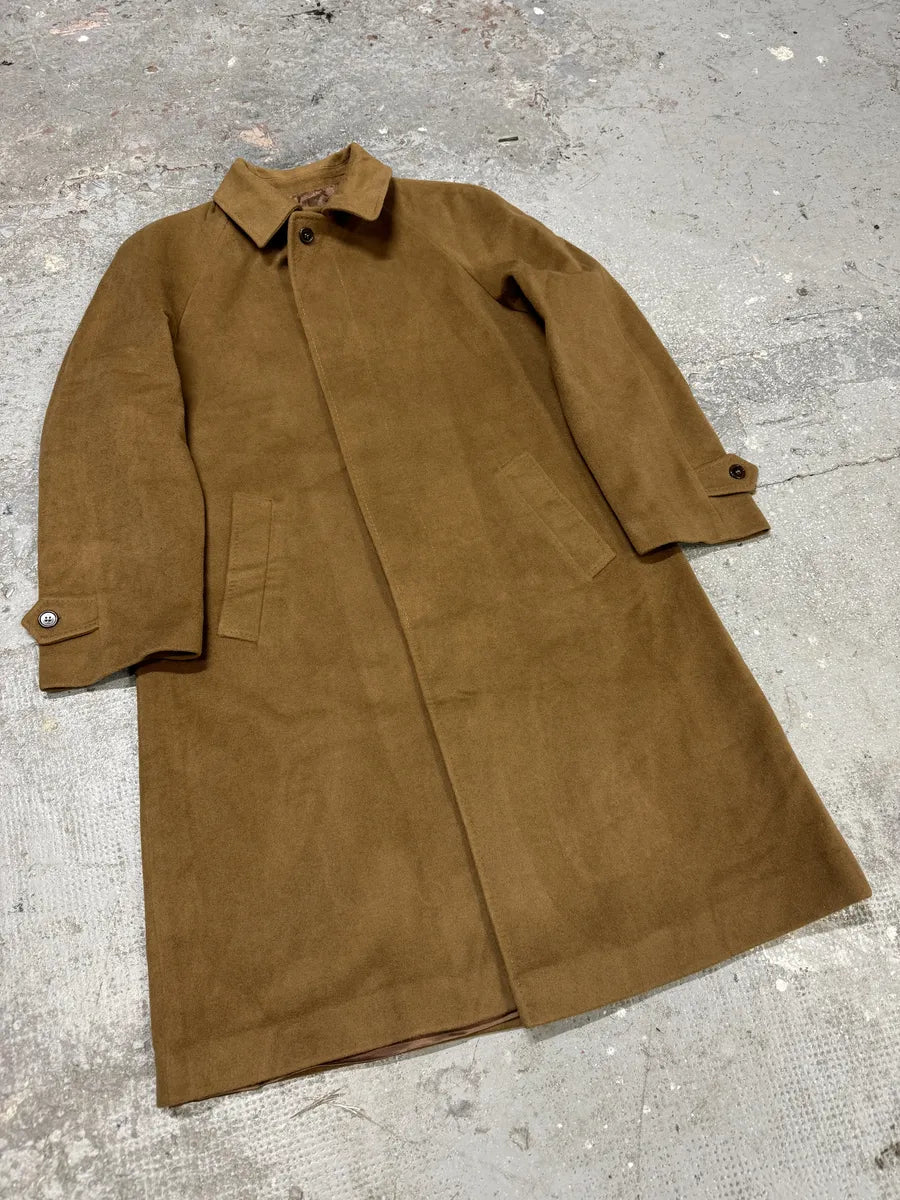 1980s Loro Piana Beige Wool & Cashmere Trench Coat (M/L) 2