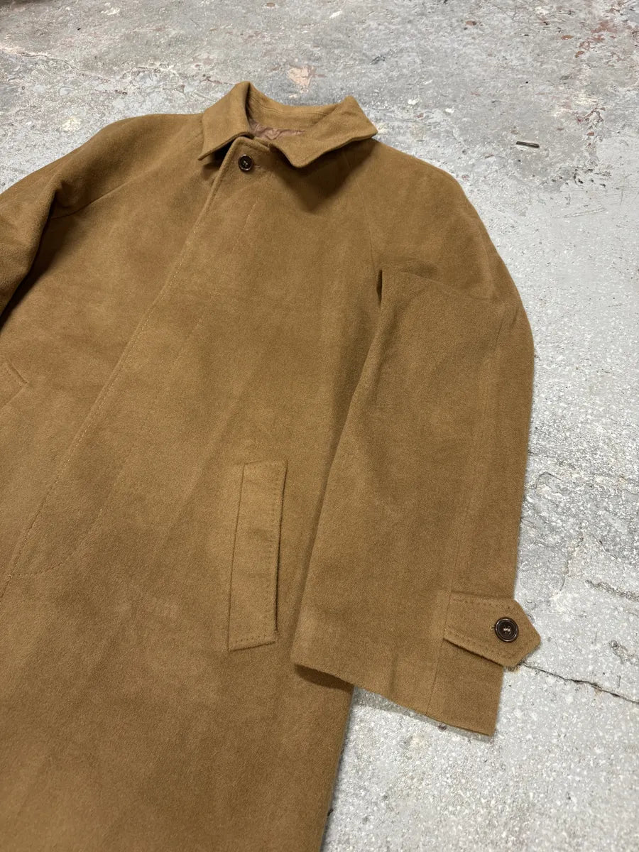 1980s Loro Piana Beige Wool & Cashmere Trench Coat (M/L) 6