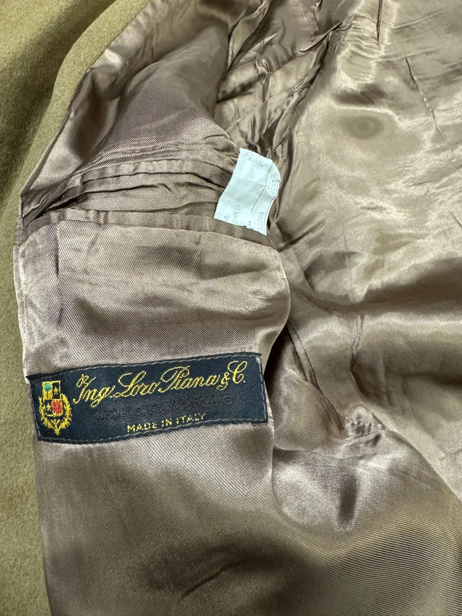 1980s Loro Piana Beige Wool & Cashmere Trench Coat (M/L) 7