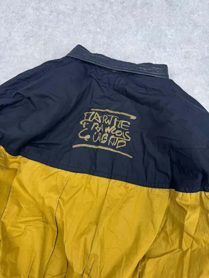 1980s Marithé + François Girbaud Black  Reversible Leather Bomber Jacket NrpLGyo 11