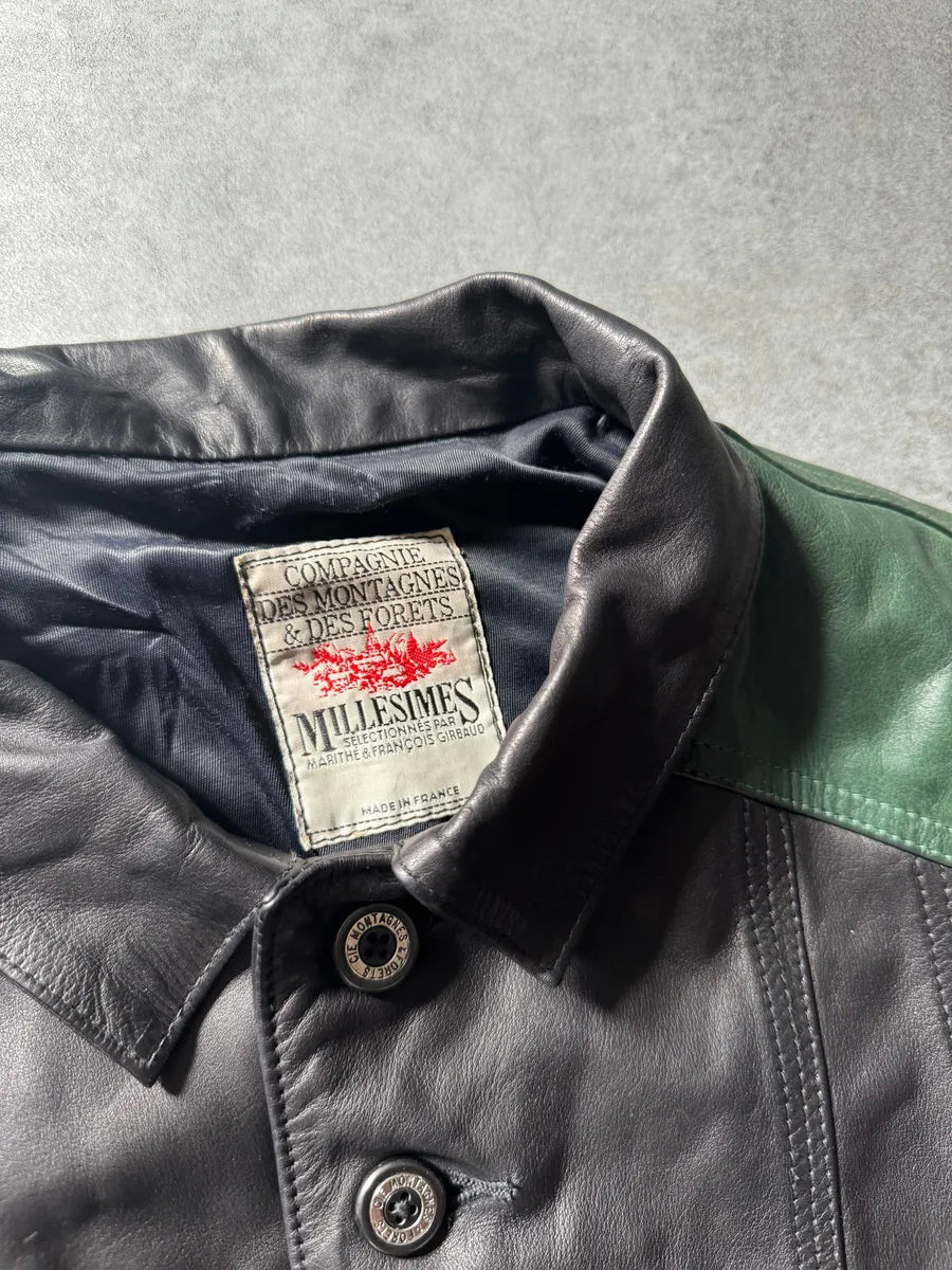 1980s Marithé + François Girbaud x Compagnie des Montagnes Leather Bomber Jacket nraWNkW 5