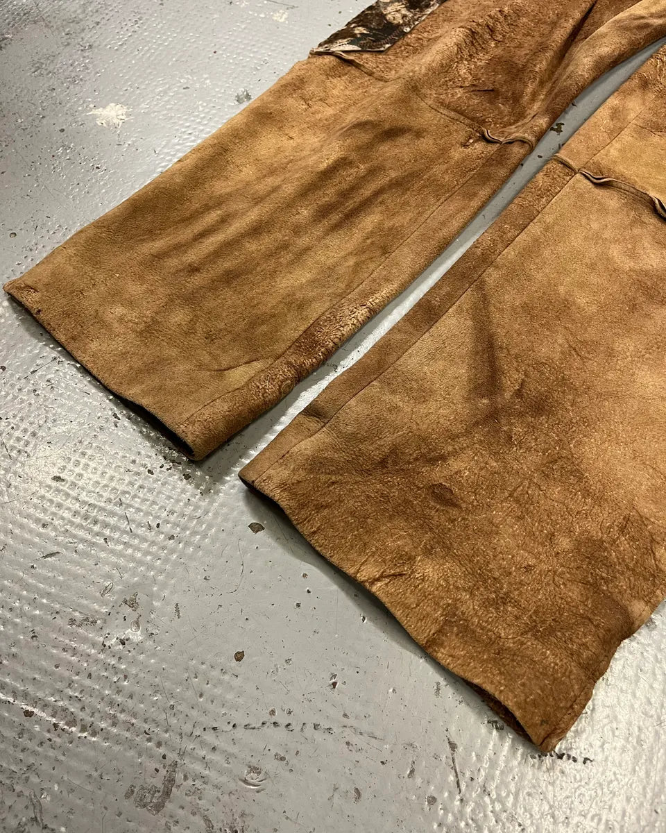 1980s Roberto Cavalli Brown Patchwork Leather Pants oUXfBKM 7
