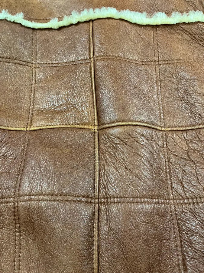 1980s Valentino Brown Shearling Leather Jacket XYDnSEg 7