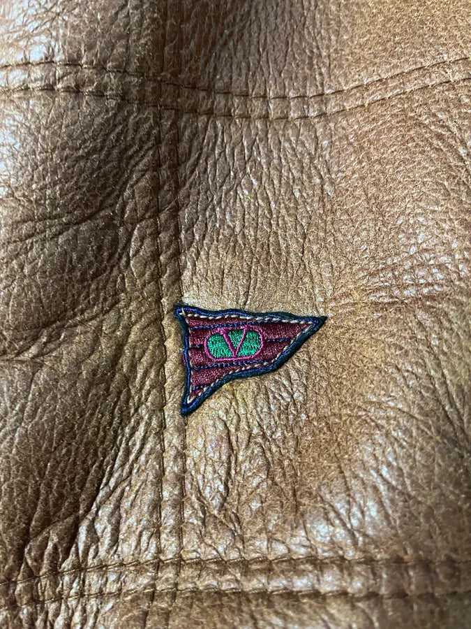 1980s Valentino Brown Shearling Leather Jacket XYDnSEg 9