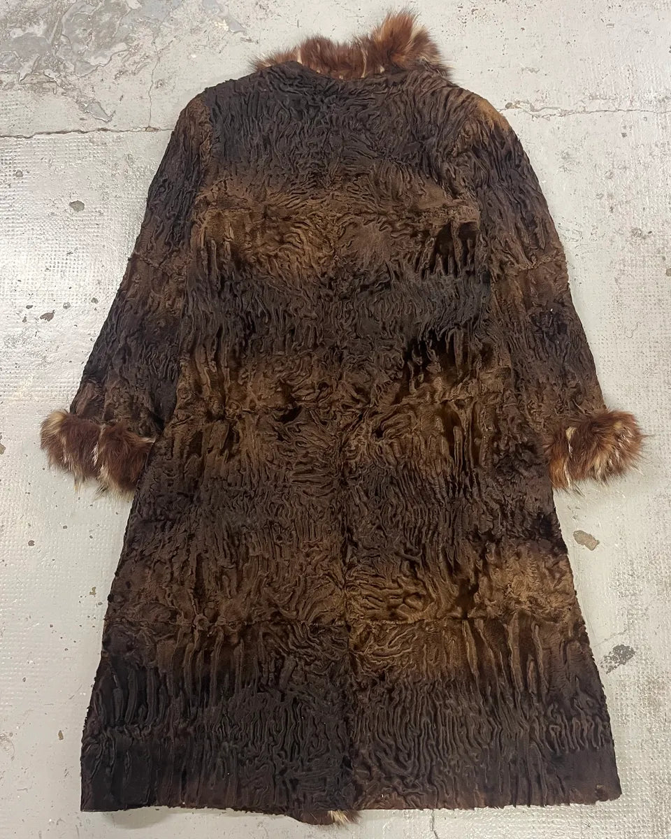 1980s Yves Saint Laurent Astrakhan Fur Relief Coat CnixqwE 9