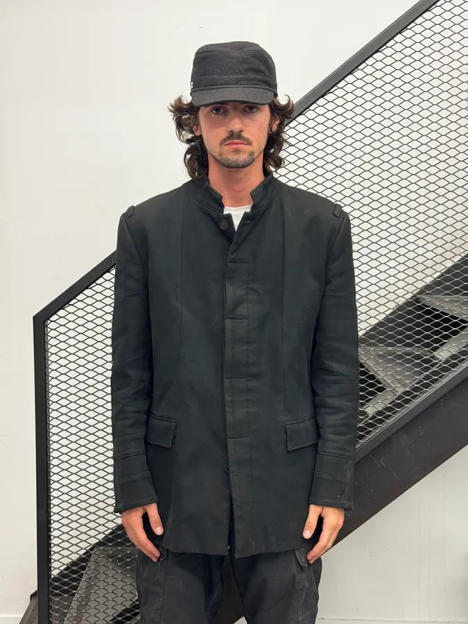 1990s Yves Saint Laurent Black Officer Jacket ruOIwvM 2