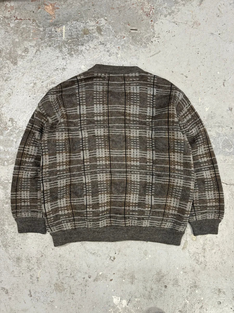 1980s Yves Saint Laurent Brown Wool Bomber Cardigan Jacket DSxMDDX 1