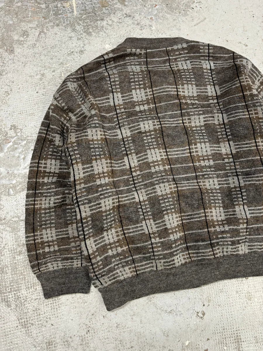 1980s Yves Saint Laurent Brown Wool Bomber Cardigan Jacket DSxMDDX 5