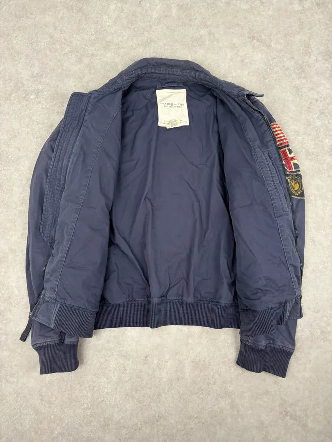 2010s Ralph Lauren Navy Faded Cargo Bomber Jacket HNdjaSo 6