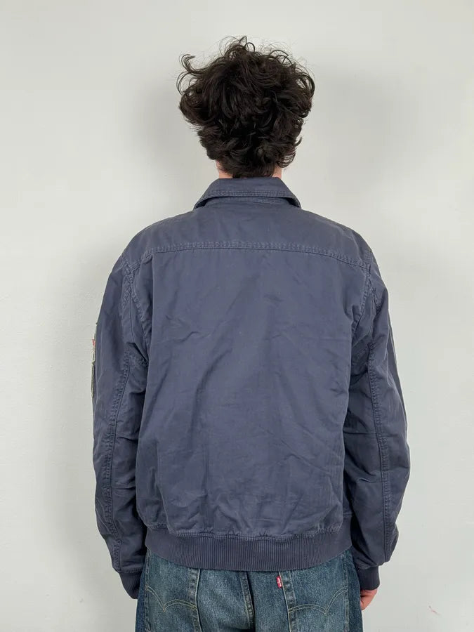 2010s Ralph Lauren Navy Faded Cargo Bomber Jacket HNdjaSo 2