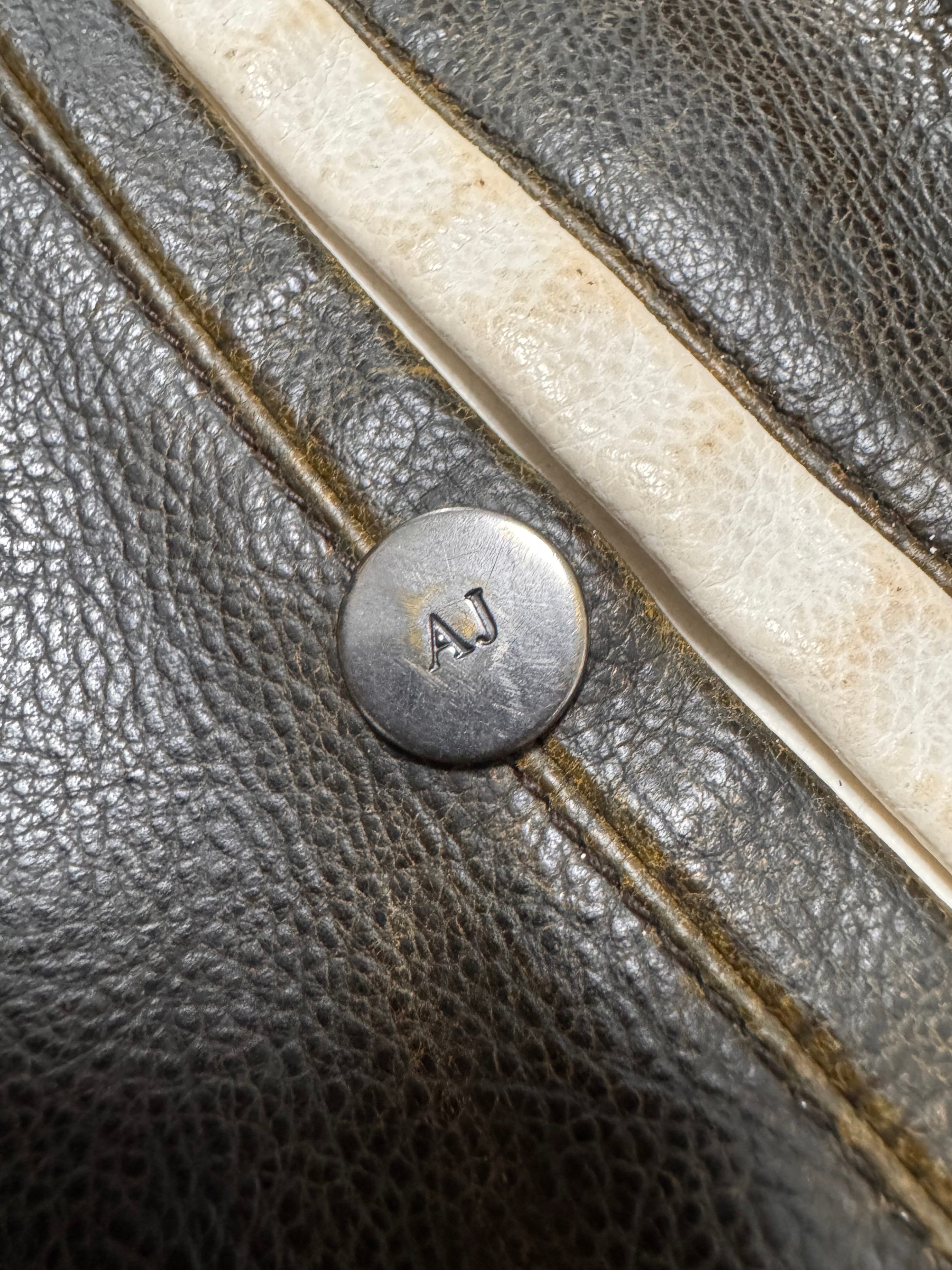 2000s Armani Biker Relief Leather Jacket