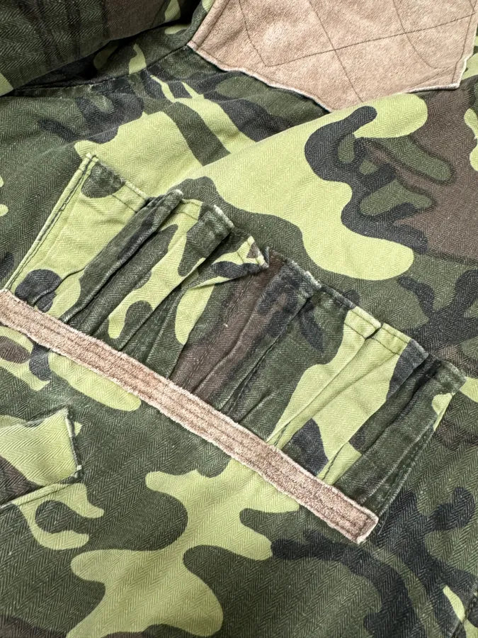 1990s Archive Hunting Reversible Orange Camouflage Bomber Jacket (L) 8