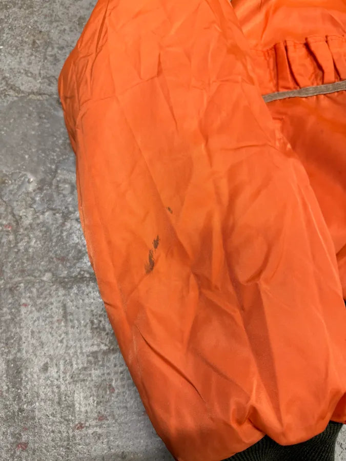 1990s Archive Hunting Reversible Orange Camouflage Bomber Jacket (L) 9